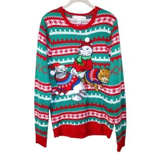 Christmas Cats Sweater | Size Small